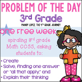 3rd Grade CCSS Spiraling Problem of the Day: FREE WEEK!
