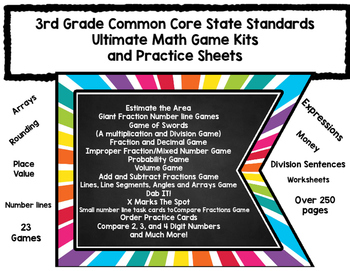 Preview of 3rd Grade CCSS Ultimate Extravaganza Math Practice Kits