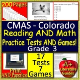 3rd Grade CMAS Test Prep ELA Reading and Math Practice Tes