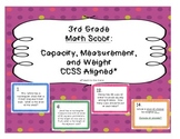 3rd Grade Capacity, Measurement, and Weight Math Scoot CCSS Aligned