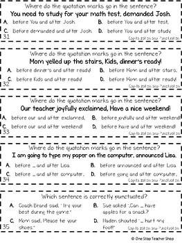 3rd Grade Capitalization and Punctuation Game by One Stop Teacher Shop