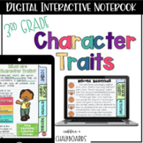 3rd Grade Character Traits Interactive DIGITAL Notebook IN