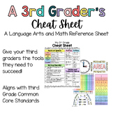 3rd Grade Cheat Sheet | Reference Sheet | Math and Language Arts