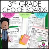 3rd Grade Choice Boards for Differentiation - Science, Soc