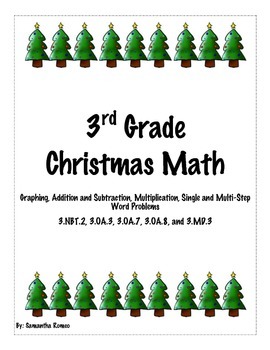 Preview of 3rd Grade Christmas Math