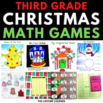 Preview of 3rd Grade Christmas Math Activities | Christmas Math Games