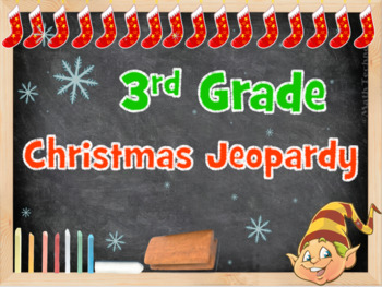 Preview of Christmas Math Jeopardy:  3rd Grade CCS