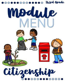 Preview of 3rd Grade Citizenship Module Menu