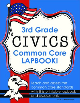 Preview of 3rd Grade Civics Common Core Lapbook