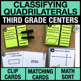 3rd Grade Classifying Quadrilaterals Math Centers - 3rd Gr