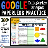 3rd Grade Classify Quadrilaterals & Polygons 2D Shapes Wor