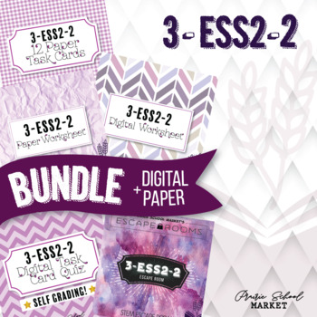 Preview of 3rd Grade Climate & Weather BUNDLE ⭐ 3-ESS2-2 ⭐ Digital + Paper