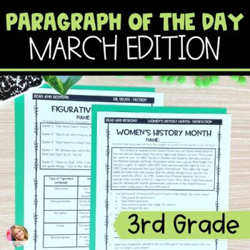 Preview of 3rd Grade Close Reading for March