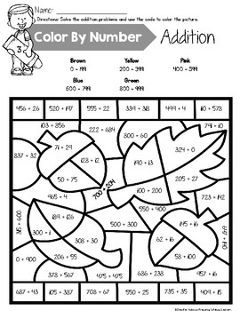 3rd Grade Color by Number {Seasons} | TPT