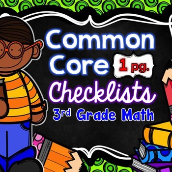 Preview of Common Core Math Checklists - 3rd Grade