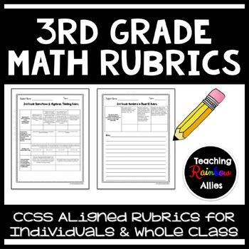 Preview of 3rd Grade Common Core Aligned Data Collection Math Rubrics