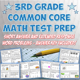 3rd Grade Common Core Aligned Math Test Prep Packet with A