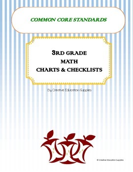 Preview of 3rd Grade Common Core Math Charts & Checklist