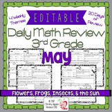 Math Morning Work 3rd Grade May Editable, Spiral Review, D