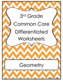 3rd Grade Common Core Differentiated Worksheets - Geometry