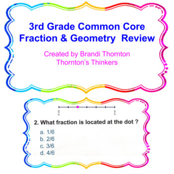 Preview of 3rd Grade Common Core Fraction & Geometry Review