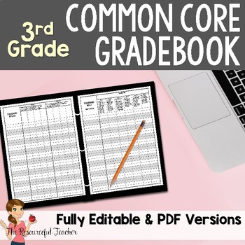 Preview of 3rd Grade Common Core Gradebook for your Teacher Binder