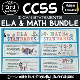 3rd Grade Common Core I Can Statements Posters {Kid Friendly CCSS with Pictures}