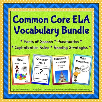Preview of Common Core ELA Vocabulary Trading Card Bundle