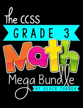 Preview of 3rd Grade Common Core MATH MEGA BUNDLE {Assessments & Task Cards For the Year}