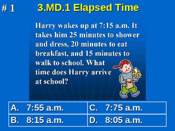 Preview of 3rd Grade Common Core Math 3 MD.1 Elapsed Time Word Problems 3.MD.1
