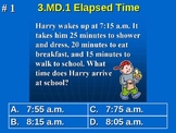 3rd Grade Common Core Math 3 MD.1 Elapsed Time Word Proble
