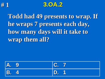 Preview of 3rd Grade Common Core Math 3 OA.2 Division Word Problems 3.OA.2