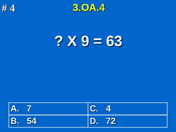 Preview of 3rd Grade Common Core Math 3 OA.4 Determine Unknown Whole Number 3.OA.4