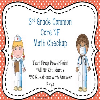 Preview of Fractions 3rd Grade Math Test Prep Common Core 3rd Grade Math Review PowerPoint