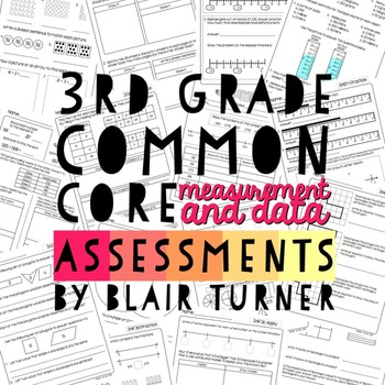 Preview of 3rd Grade Common Core Math Assessments - Measurement and Data