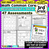 3rd Grade Common Core Math Assessments - Measurement and Data