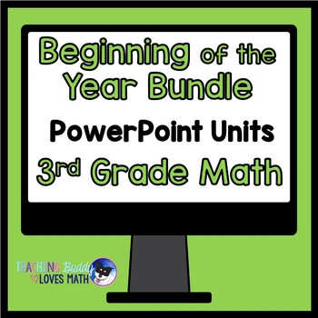 Preview of Beginning of the Year Math Unit 3rd Grade Bundle Distance Learning