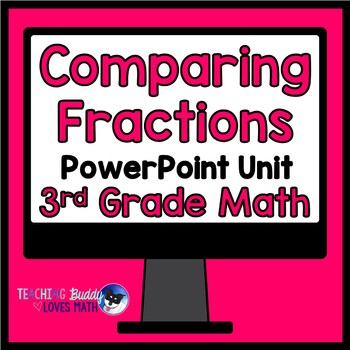 Preview of Comparing Fractions Math Unit 3rd Grade Distance Learning