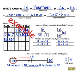 Preview of 3rd Grade COMMON CORE MATH CALENDAR: Math Concepts and Number Sense  SMARTBOARD