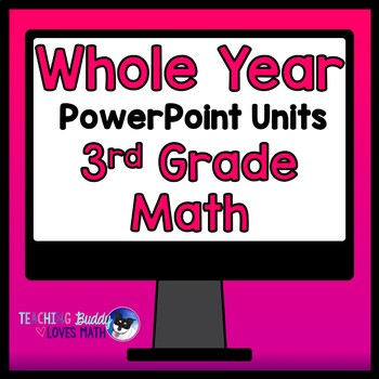 Preview of A Whole Year of Math Units 3rd Grade Bundle Distance Learning