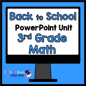Preview of Back to School Math Review Math Unit 2nd Grade into 3rd Grade Distance Learning