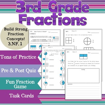 Preview of 3rd Grade Fractions 3.NF.1 Understanding Fractions/Fractional Parts