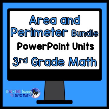 Preview of Area and Perimeter Math Unit 3rd Grade Bundle Distance Learning