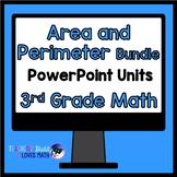 Area and Perimeter Math Unit 3rd Grade Bundle Distance Learning