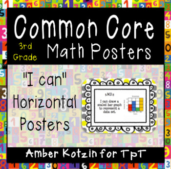Preview of 3rd Grade Common Core Math "I Can" Posters - Horizontal Version