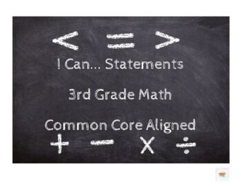 Preview of 3rd Grade | Common Core Math | I Can Statements