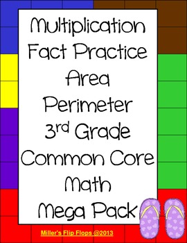 Preview of 3rd Grade Common Core Math Multiplication Area Perimeter Activities