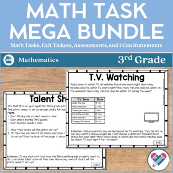 Preview of Math Bundle 3rd Grade ALL Standards