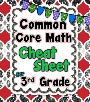 Preview of 3rd Grade Common Core Math Standards CHEAT SHEET