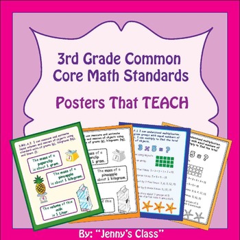 Preview of DELUXE I Can Statements for 3rd Grade Common Core Math Standards